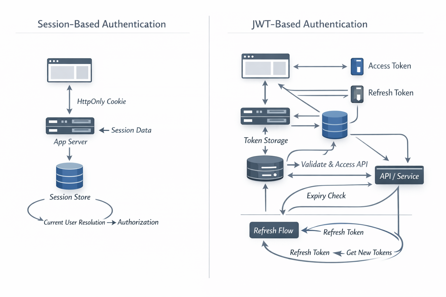 Session vs JWT comparison